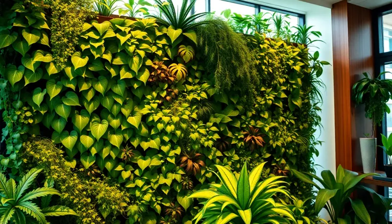 Créer un mur végétal intérieur naturel pour une ambiance apaisante