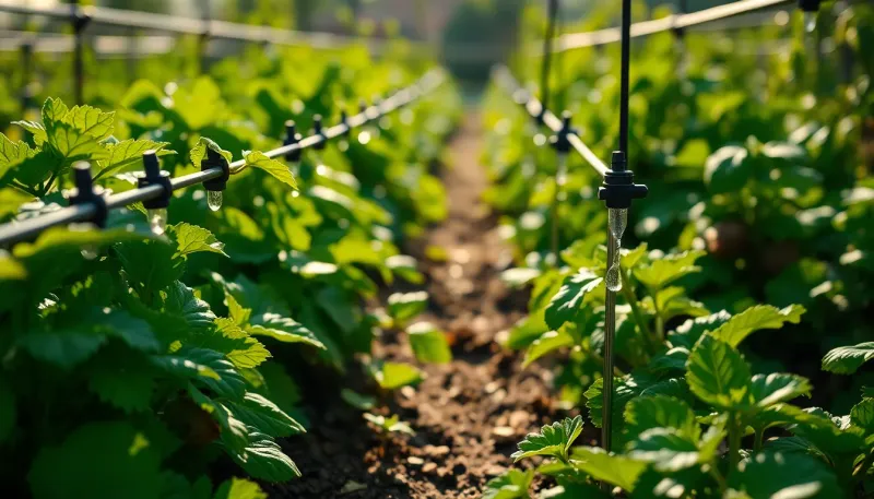 Optimiser l'arrosage goutte à goutte pour un potager prospère